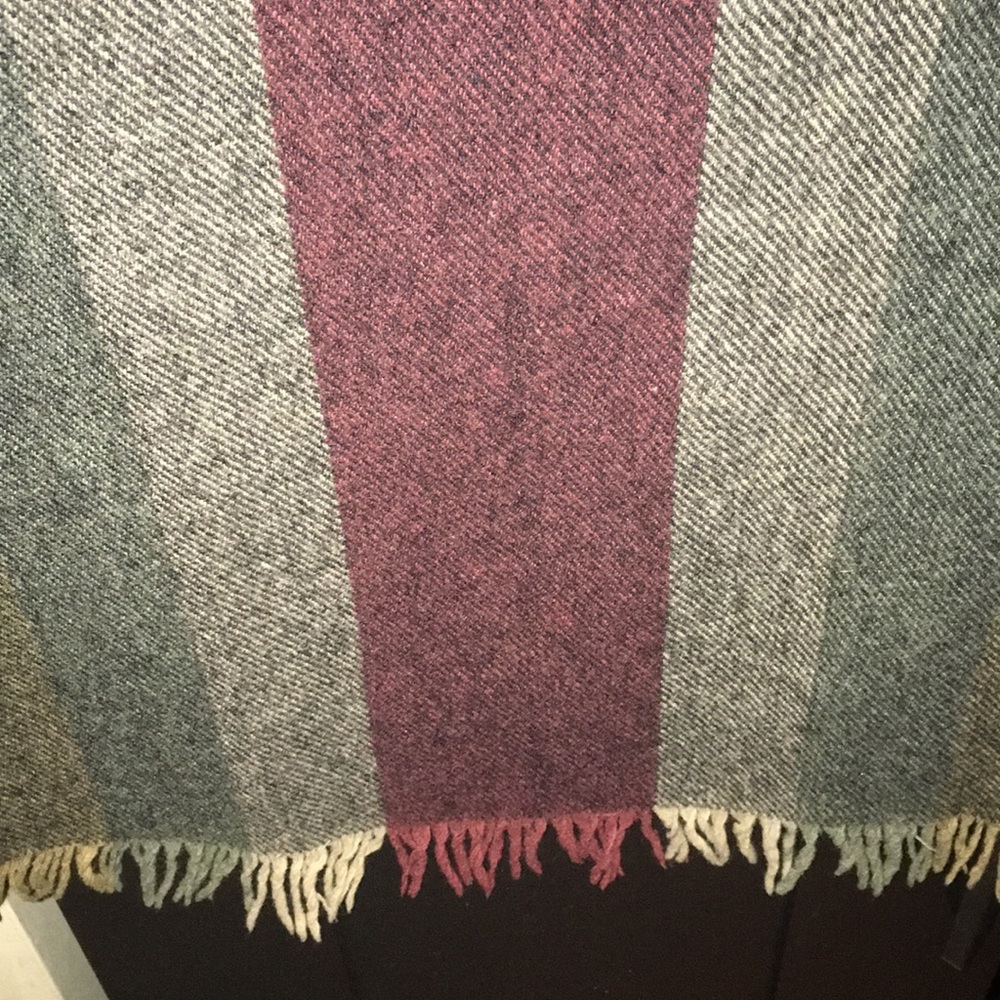 Vintage B Altman Wool Scarf In Rich Colors